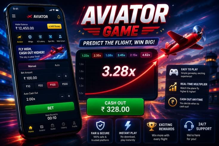 Aviator game online steps